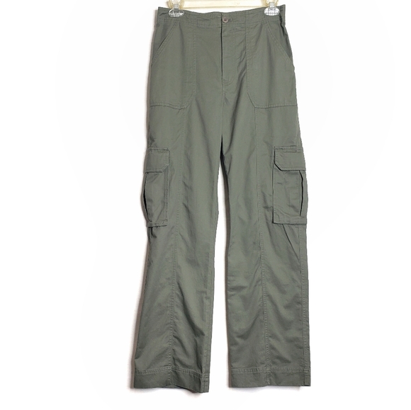 Abercrombie & Fitch Green Relaxed Fit Cargo Pants Women's Size 26/2 - Picture 11 of 11